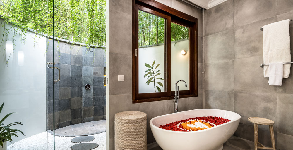 Pala Ubud - Villa Catur - Tranquil en suite bathroom